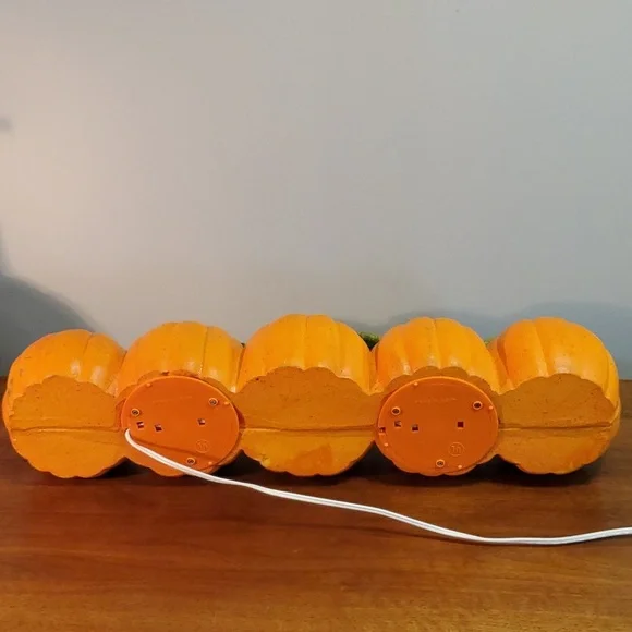 Vintage blow mold light up pumpkins